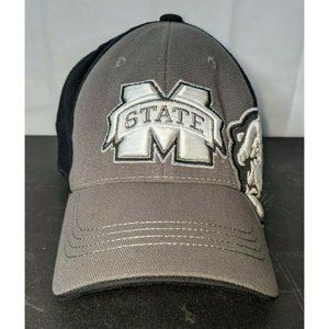 Mississippi State Bulldogs Official Collegiate License One Fit Hat Black EUC